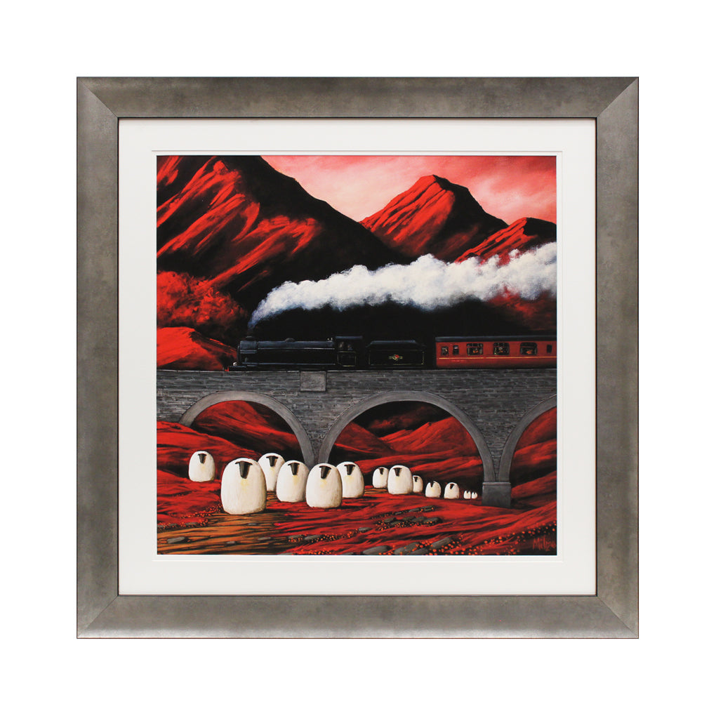 Trainspotters II 93x93cm