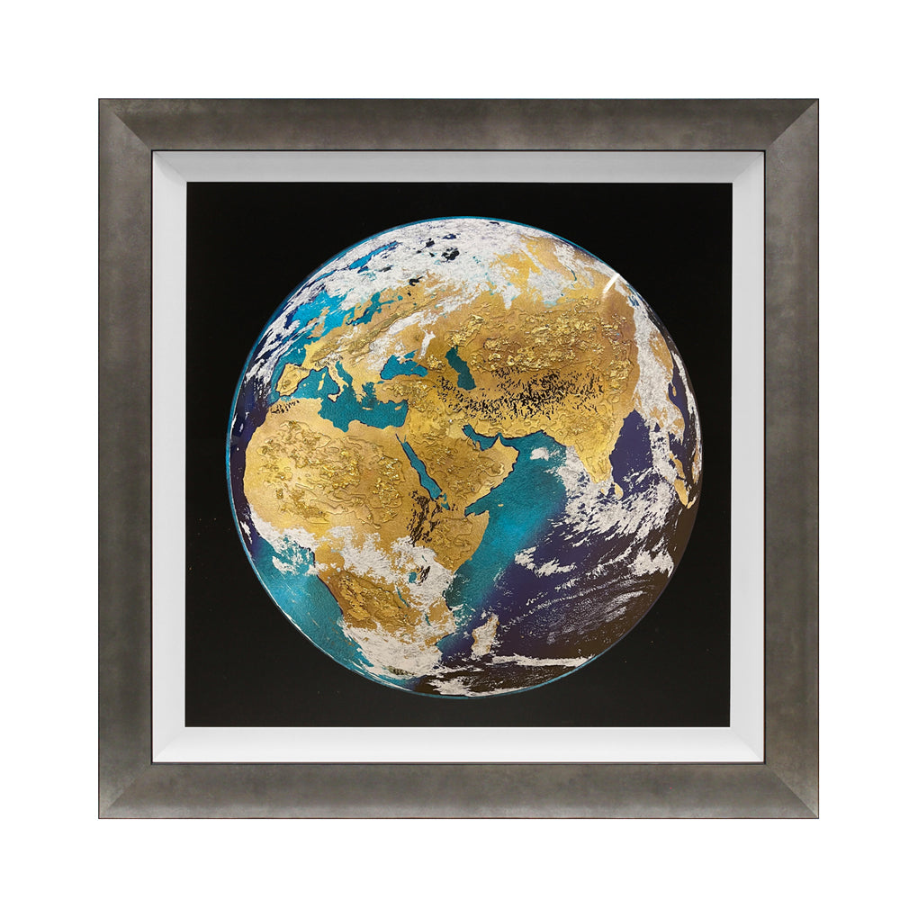 World Turning IX Africa Asia - Blue - Embellished