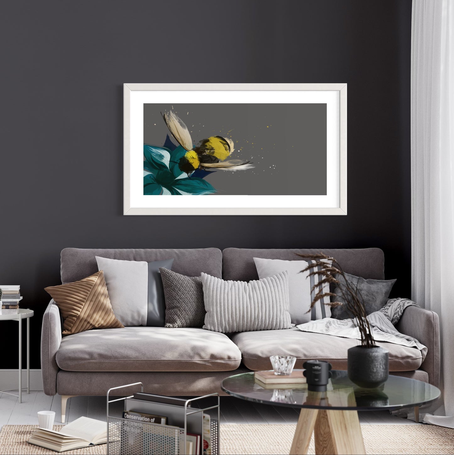 Bee in Flight Liquid Foil Print by Aimee Linzi