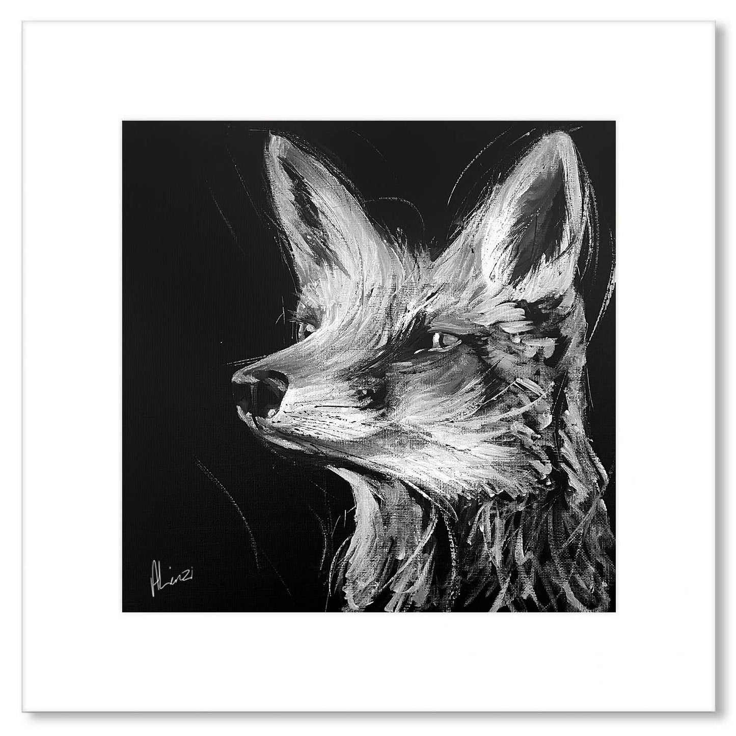 Eclipse Fox Liquid Foil Print