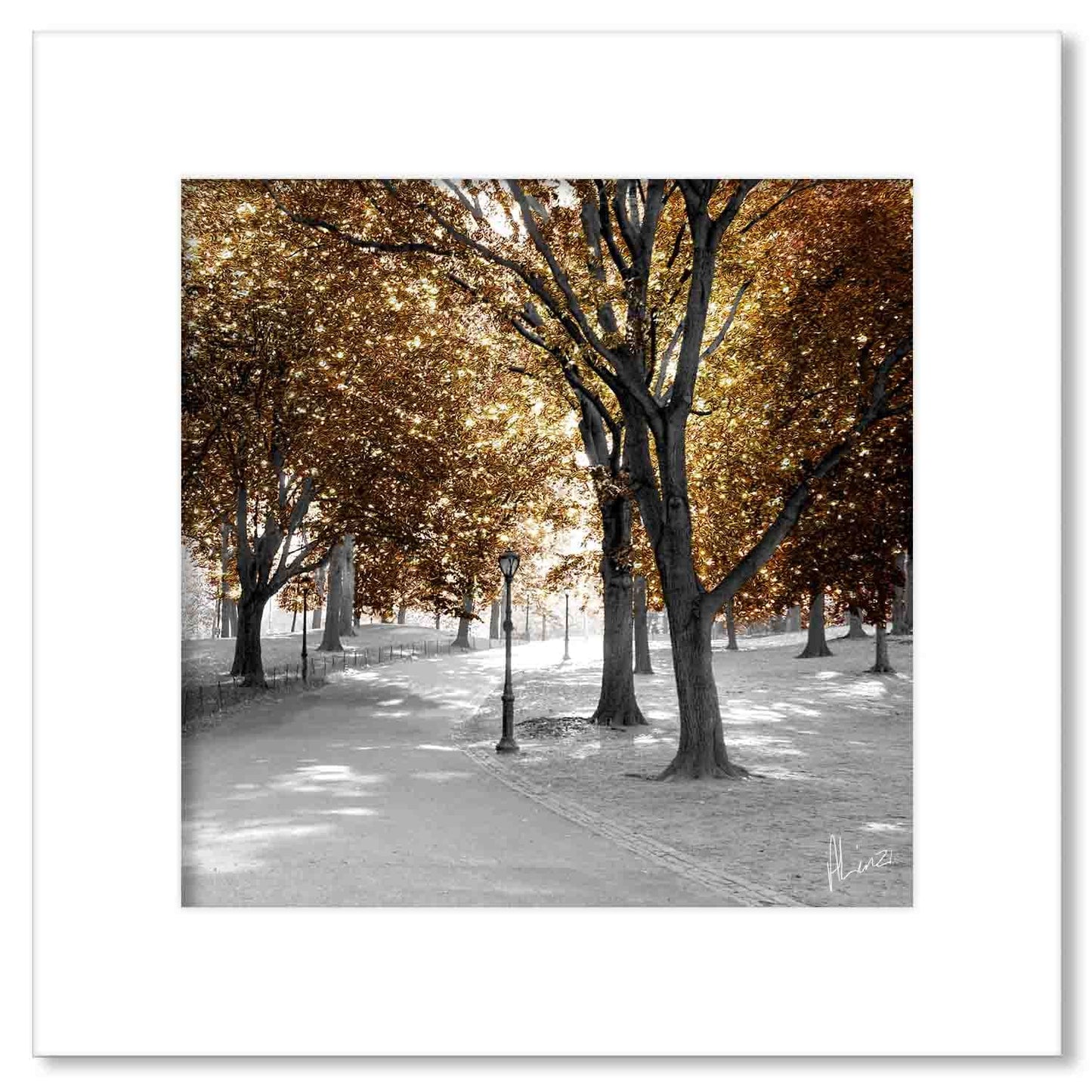 Path Gold Painting Print