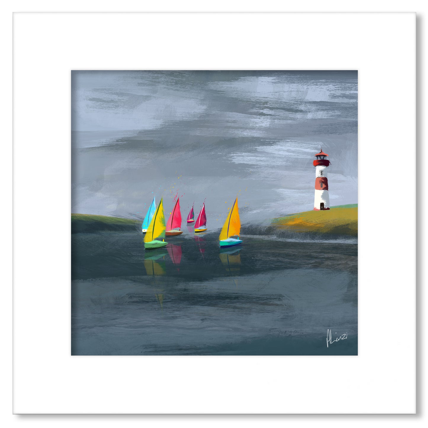 Lighthouse Painting Print