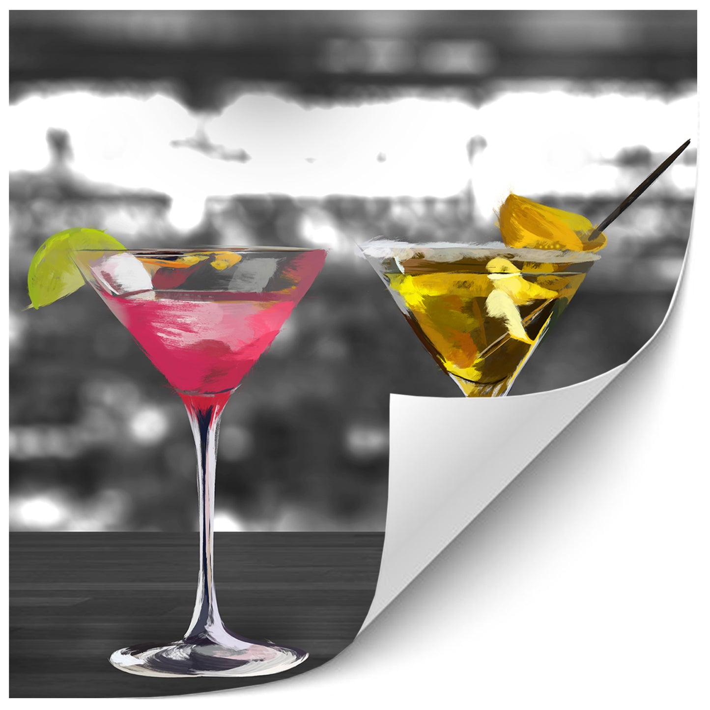 Cocktail Drinks Painting Print