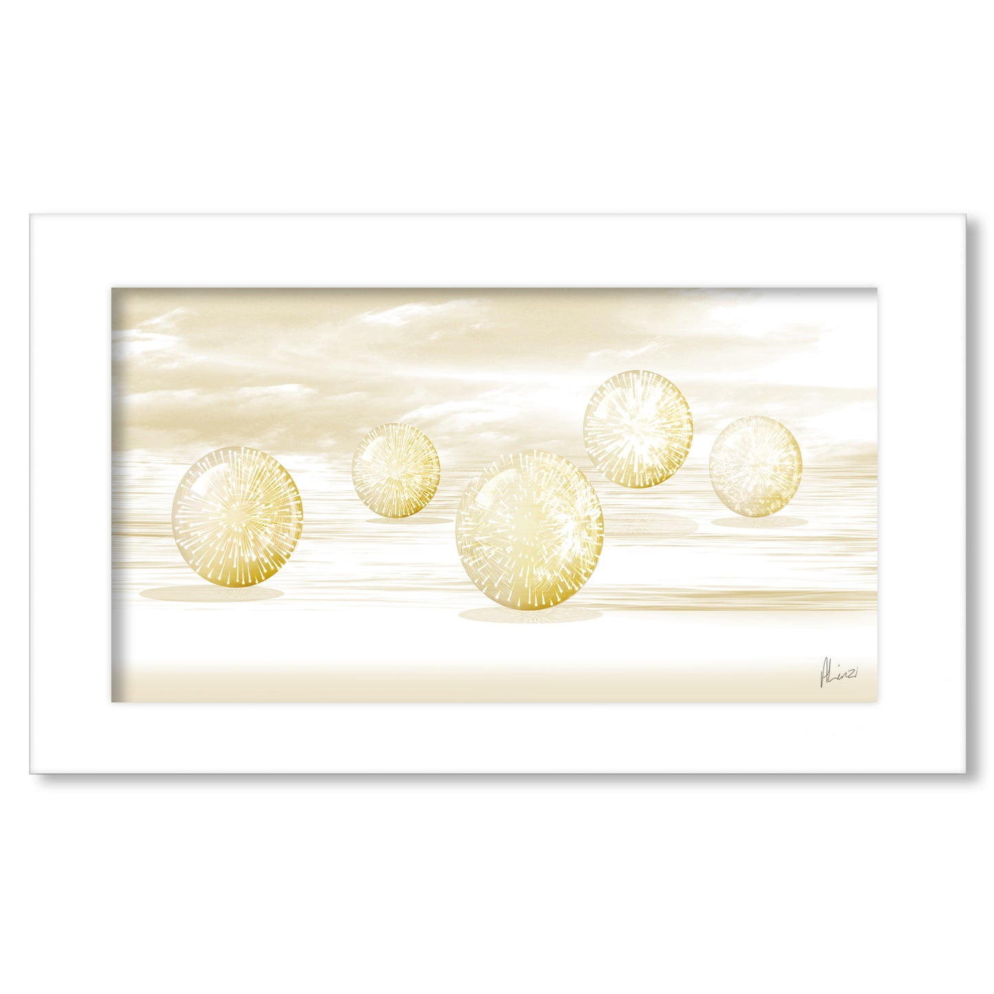 Golden Orbs Print Landscape