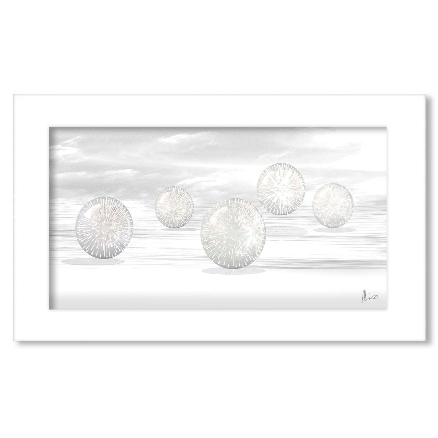 Silver Orbs Print Landscape