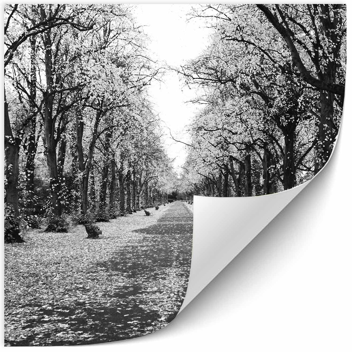 Trees Silver Painting Print