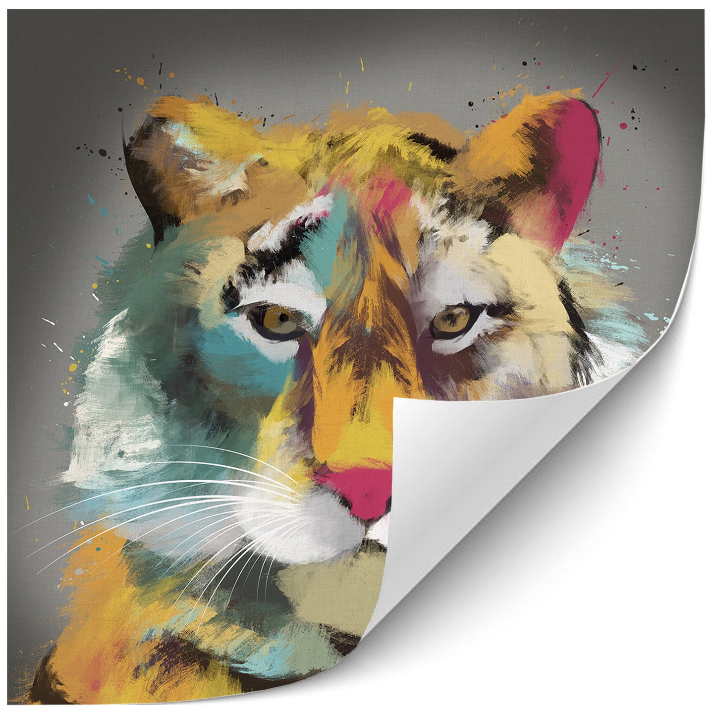 Tiger Multi Painting Print