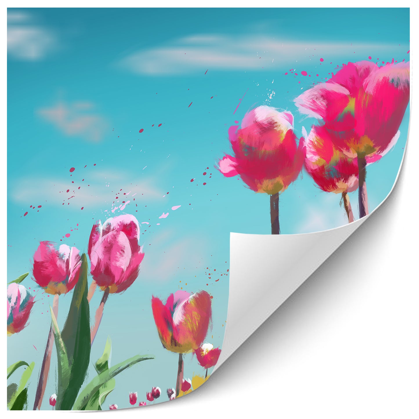 Tulip Meadow Painting Print