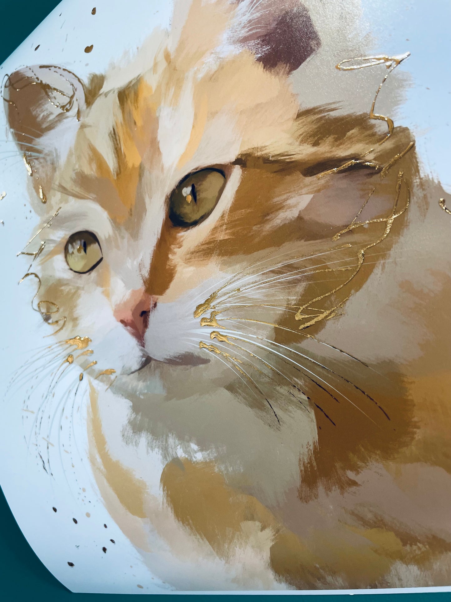 Cat Ginger Painting Print