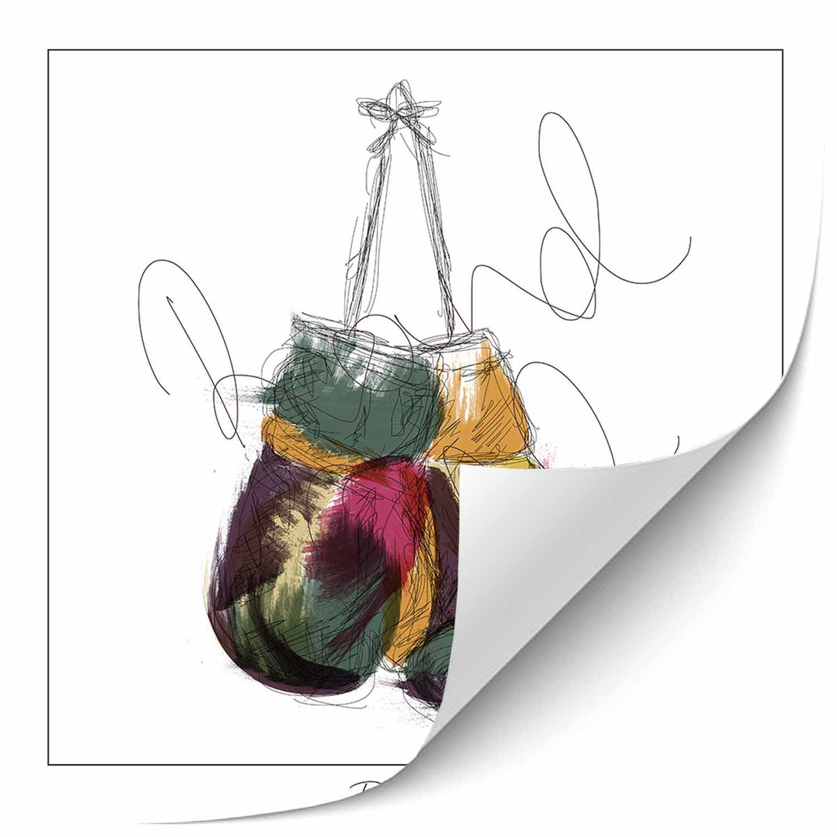 Round One - Boxing Gloves Print