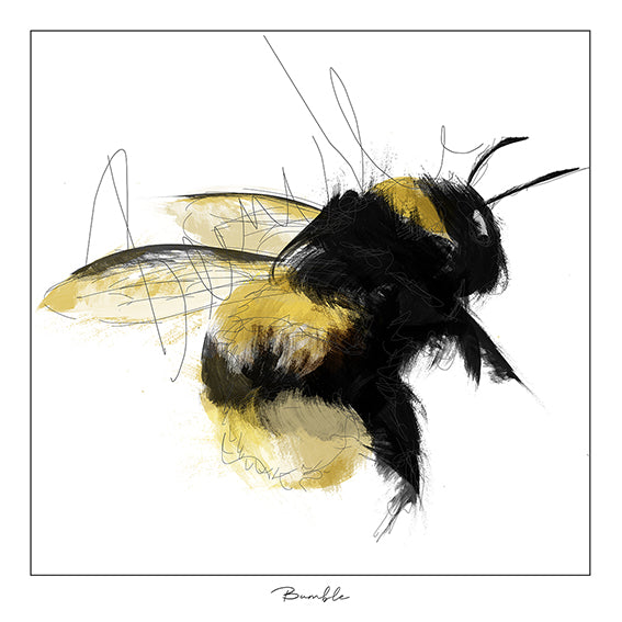 Bumble - Foiled Bee Print