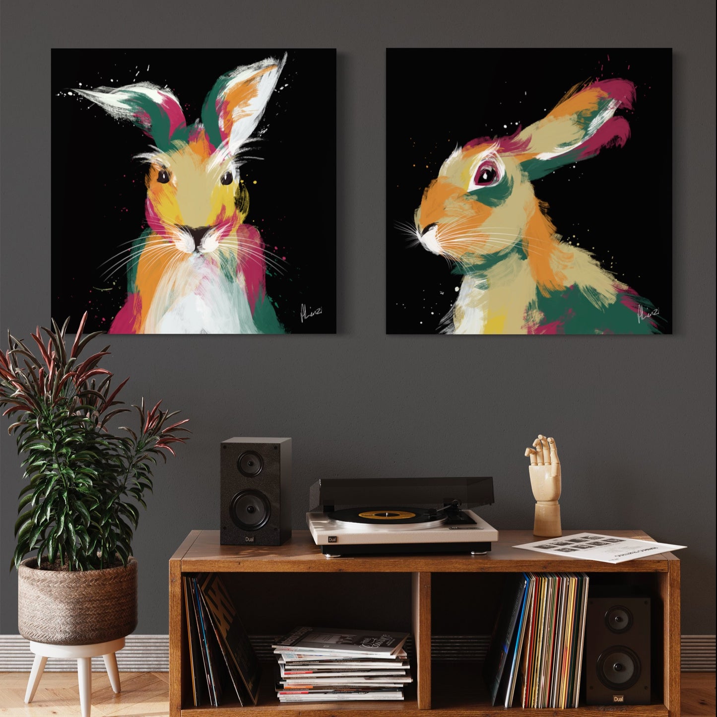 Hare 2 Painting Print on Canvas