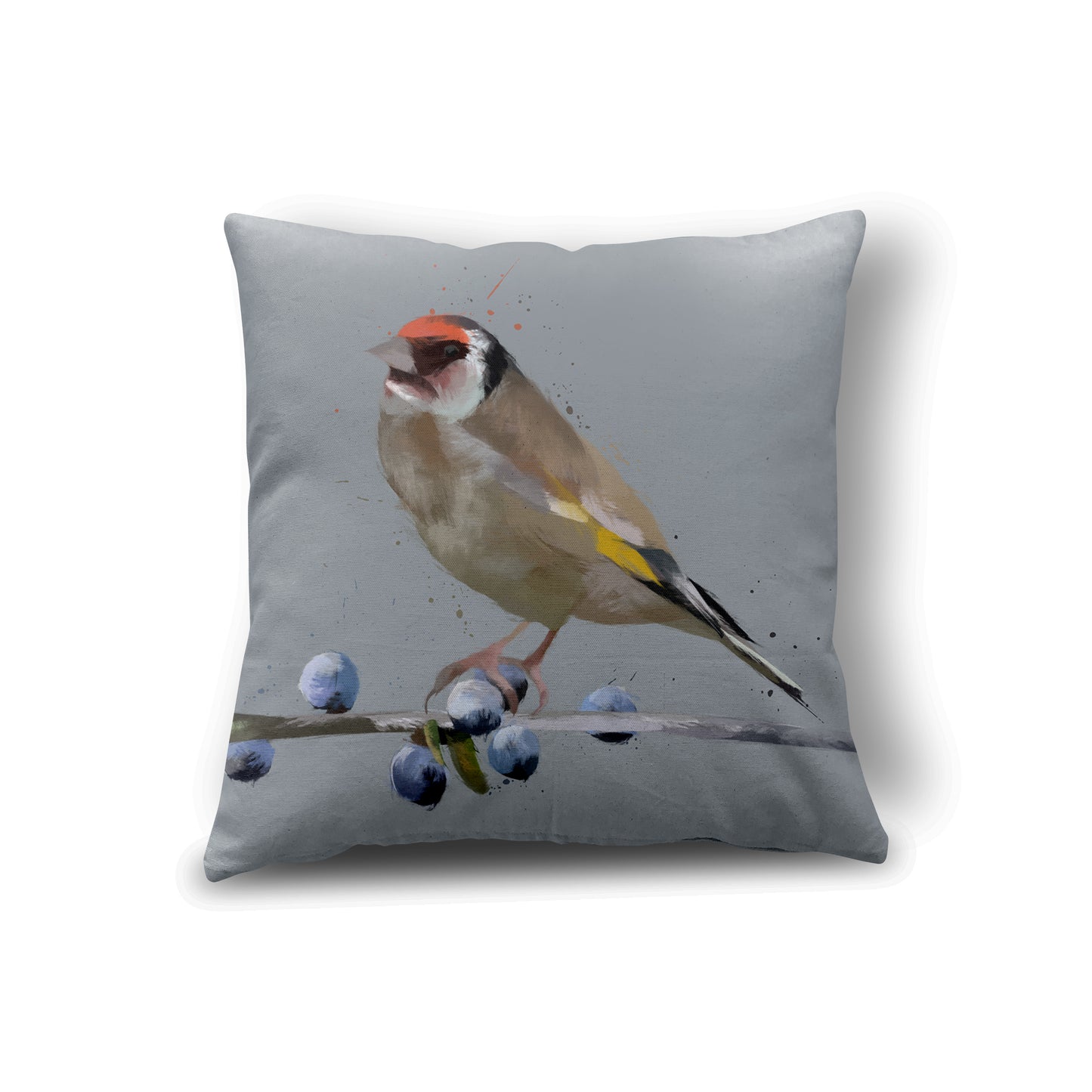 Goldfinch Cushion Blue 45 x 45cm Luxury Faux Suede