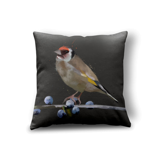 Goldfinch Cushion Grey 45 x 45cm Luxury Faux Suede