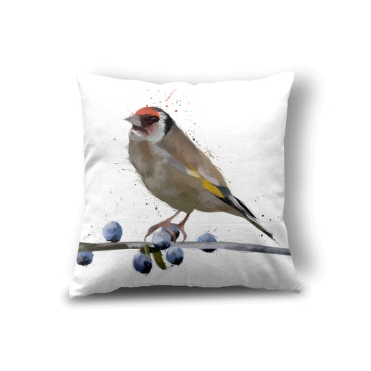 Goldfinch Cushion White 45 x 45cm Luxury Faux Suede