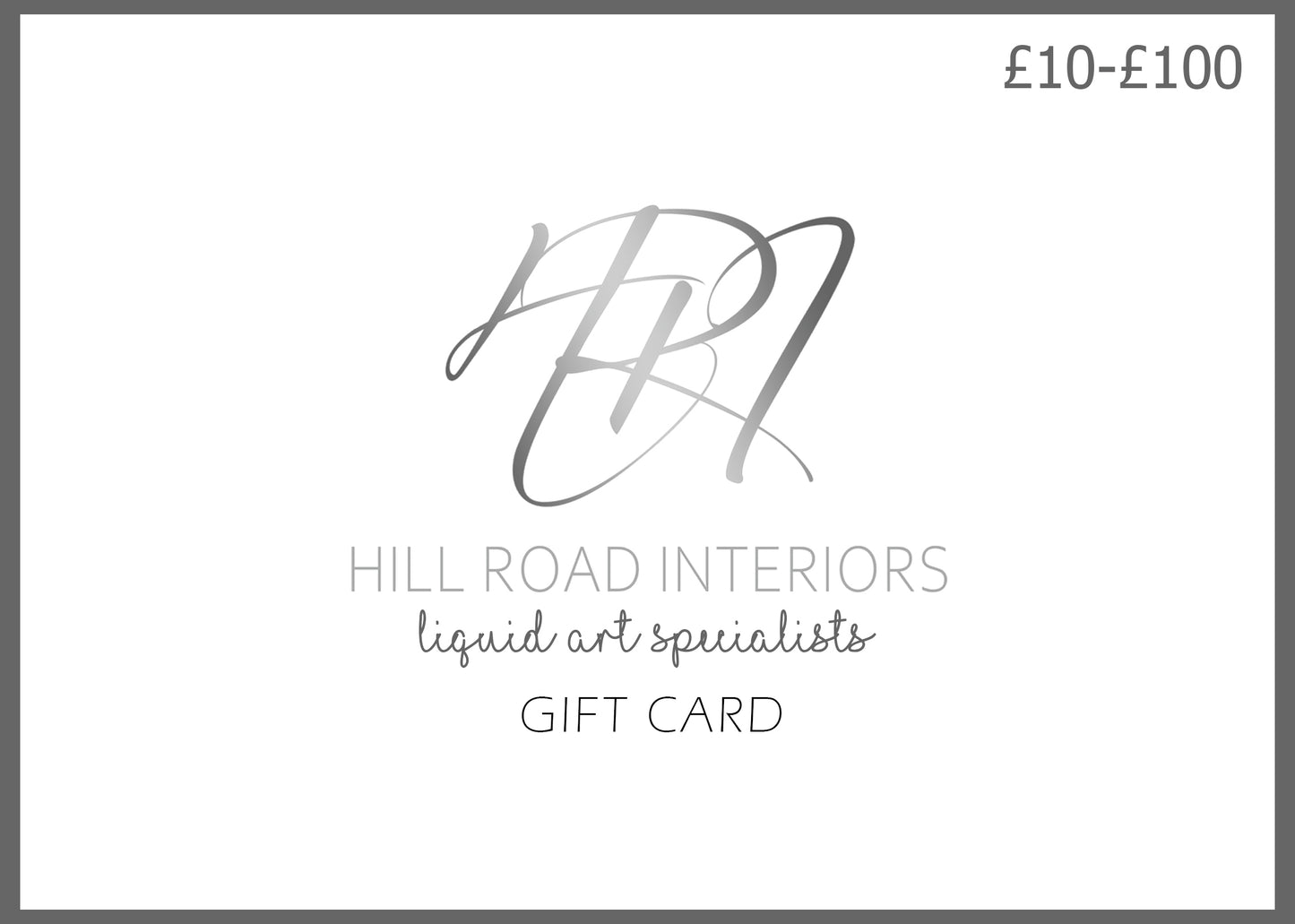 Hill Road Interiors Gift Card