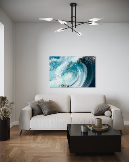 Surf's Up Wave on Canvas