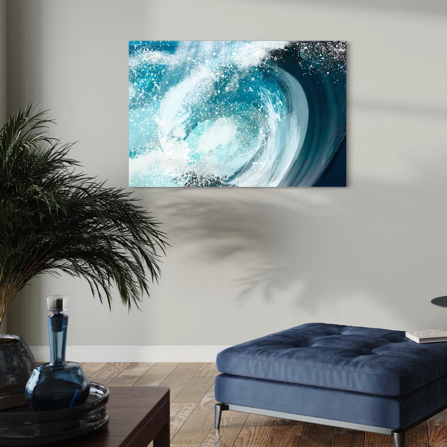 Surf's Up Wave on Canvas