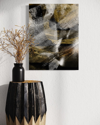 Gold Abstract Goldmine 2 Painting Print on Canvas