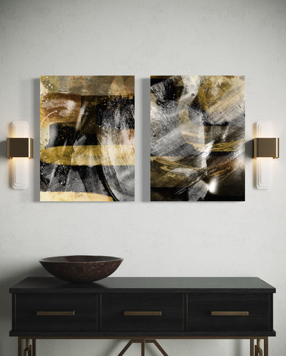 Gold Abstract Goldmine 2 Painting Print on Canvas