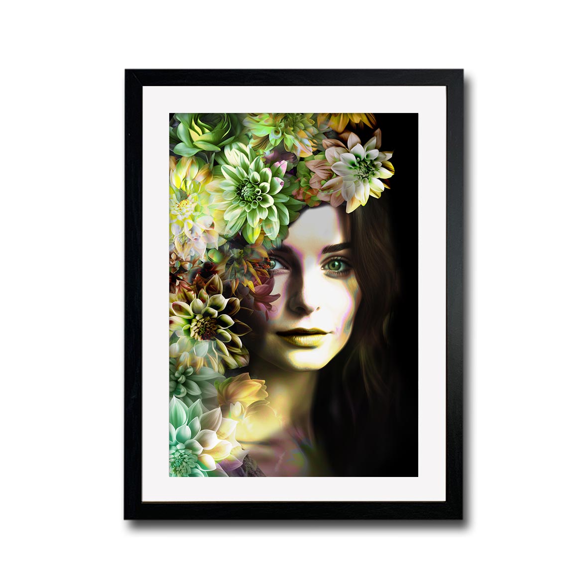 Floral Woman Summer Season Framed Print