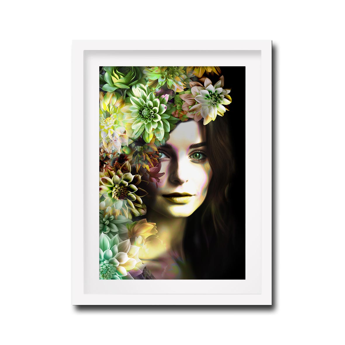 Floral Woman Summer Season Framed Print