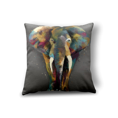 Jungle Animal Cushion- Colourful Elephant 45 x 45cm Cushion