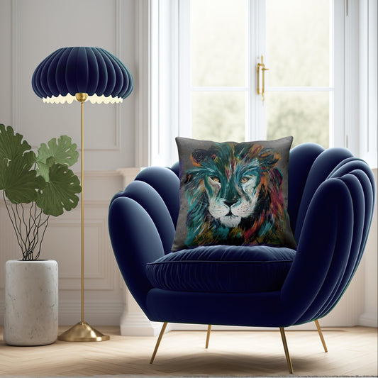 Lion 'Alex' Grey Cushion by Aimee Linzi