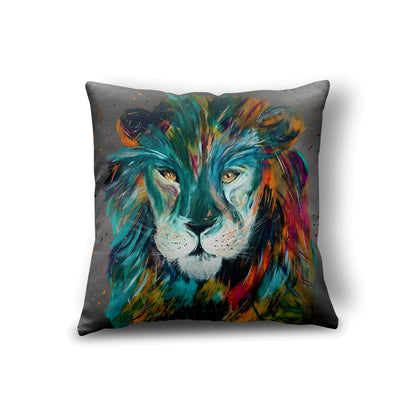 Lion 'Alex' Grey Cushion by Aimee Linzi