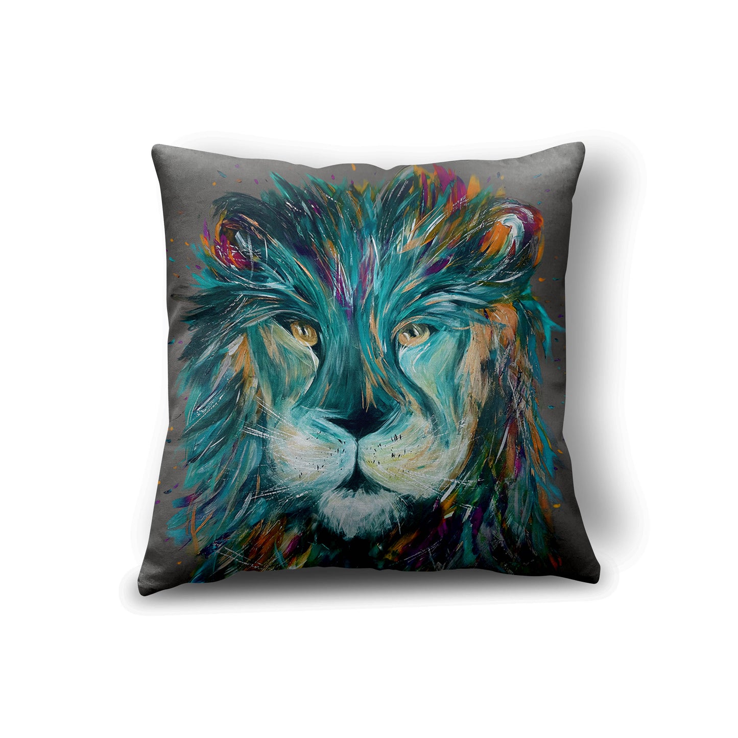 Lion 'King' Grey Cushion by Aimee Linzi