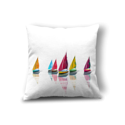 Sailing Reflections Cushion 45 x 45cm Luxury Faux Suede