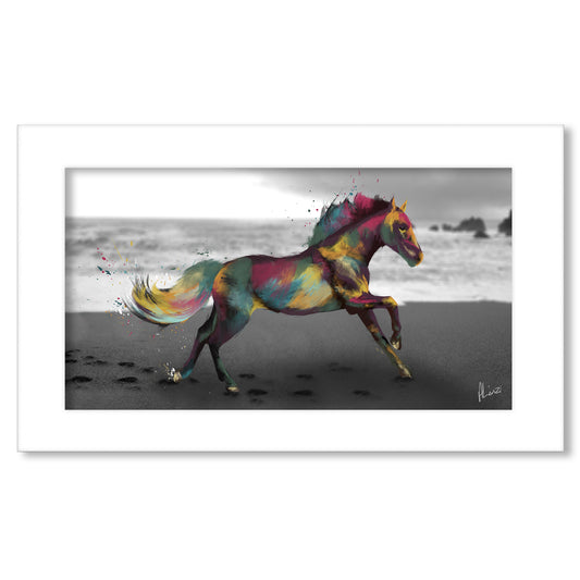 Multi Horse Painting Print  Landscape