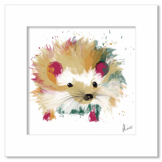 Hedgehog Painting Print
