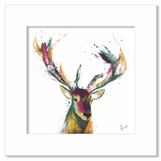 Stag Painting Print
