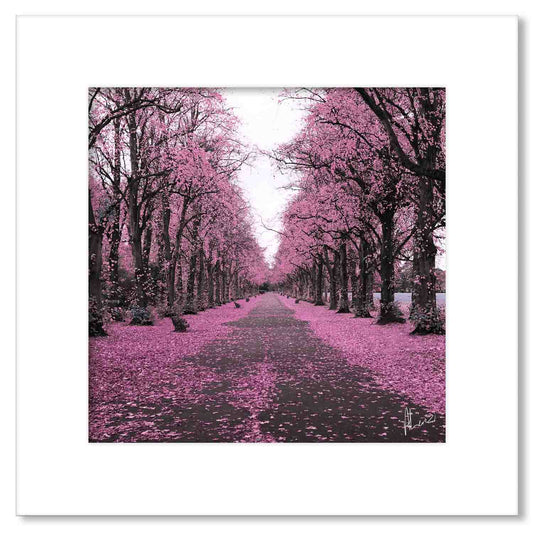 Trees Pink Painting Print