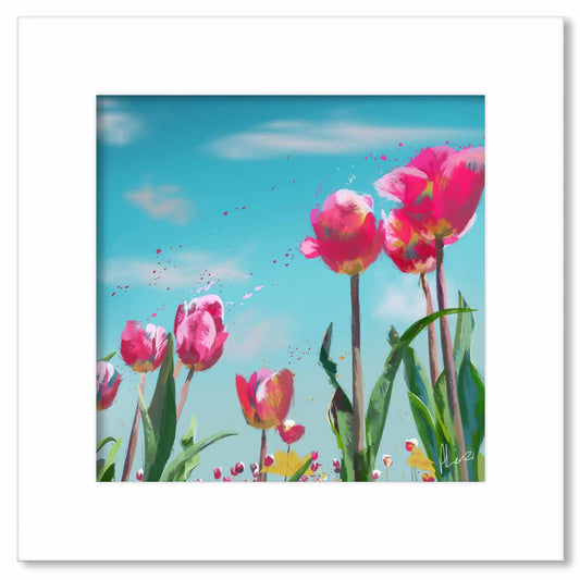 Tulip Meadow Painting Print