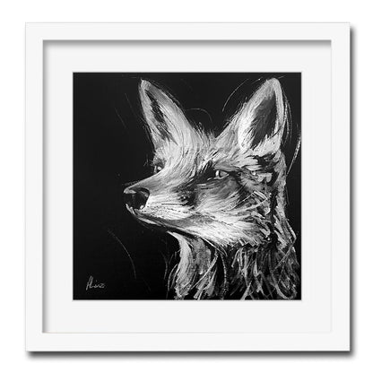 Fox Eclipse Print Wall Art Framed