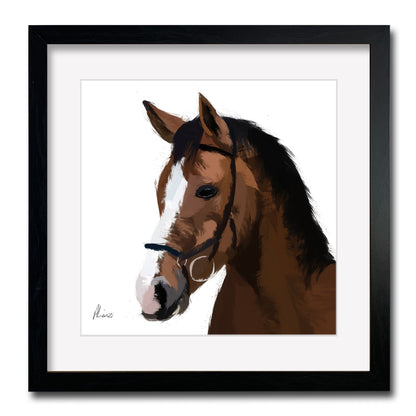 Horse Painting Print Framed