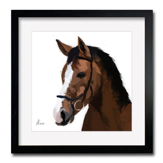 Horse Painting Print Framed