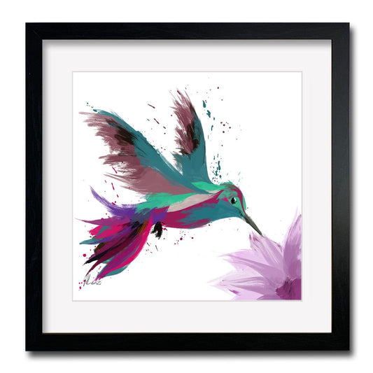 Hummingbird 2 Painting Print Framed