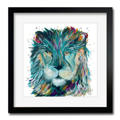 Lion 'King' Liquid Foil Framed Art