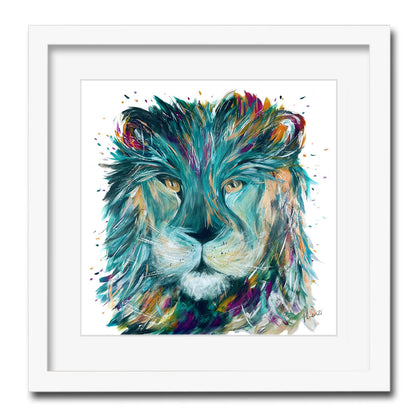 Lion 'King' Liquid Foil Framed Art