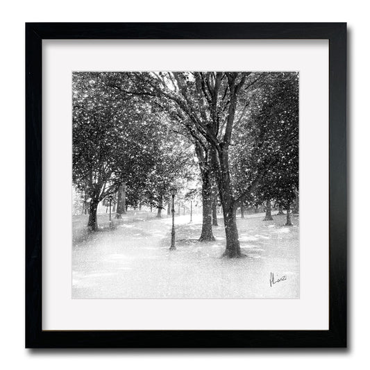 Path Silver Painting Print Framed