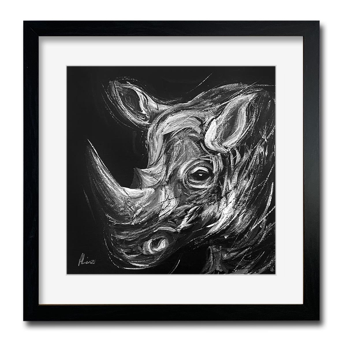 Rhino-II Eclipse Print Wall Art Framed