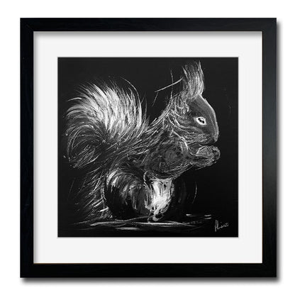 Squirrel Eclipse Print Wall Art Framed