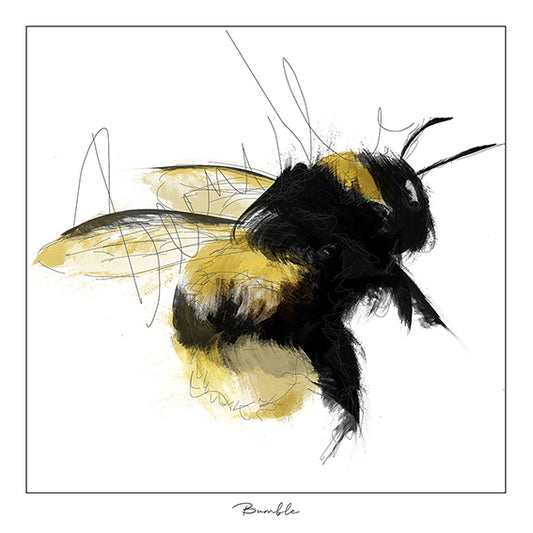 Bumble - Foiled Bee Print