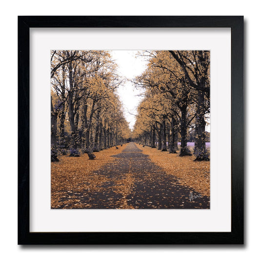 Trees Gold Painting Print Framed