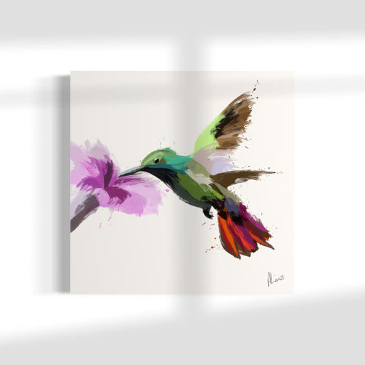 Hummingbird 1 Painting Print on Canvas