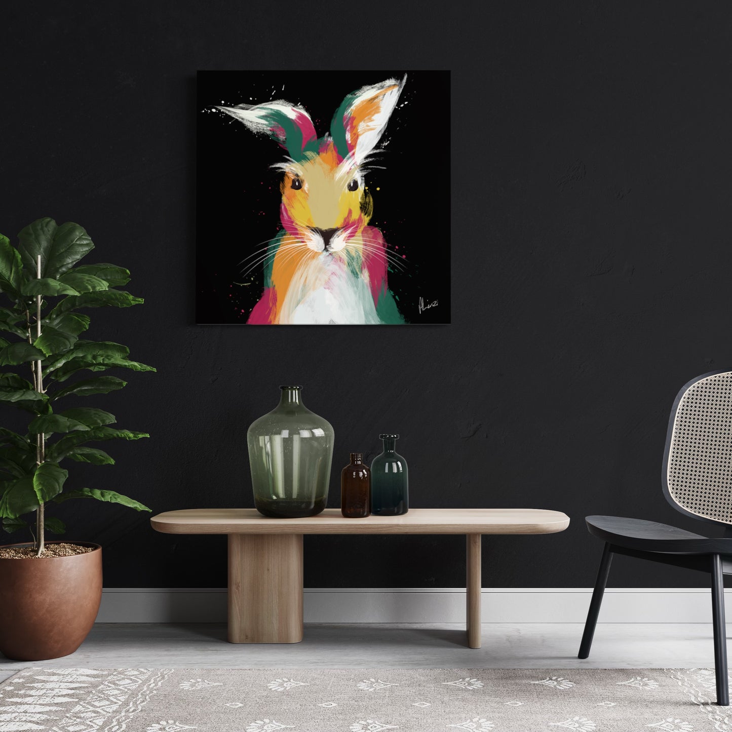 Hare 1 Painting Print on Canvas