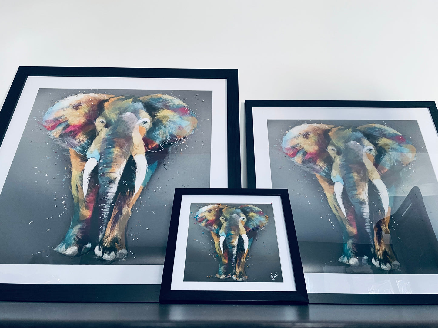 Abstract Elephant Painting- Liquid Foil Art by Aimee Linzi